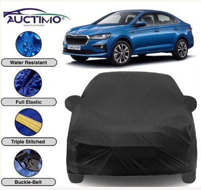 AUCTIMO Car Cover For Skoda Slavia (With Mirror Pockets)(Multicolor)