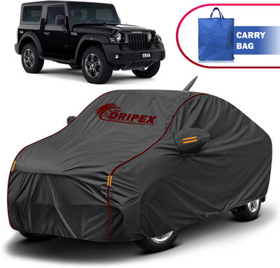 DRIPEX Car Cover For Mahindra Thar (With Mirror Pockets)(Black)