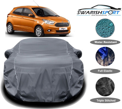 Swarish Car Cover For Ford Figo (With Mirror Pockets)(Grey)