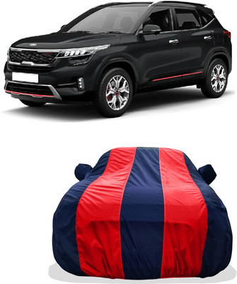 Tricway Car Cover For Kia Seltos HTE D Diesel (With Mirror Pockets)(Red)