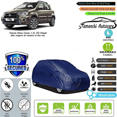 Tamanchi Autocare Car Cover For Toyota Etios Cross 1.4L VD Diesel(Blue)