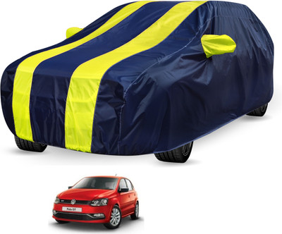 Auto Hub Car Cover For Volkswagen Polo GT (Without Mirror Pockets)(Black, Yellow)