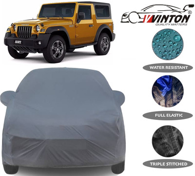 V VINTON Car Cover For Mahindra Thar (With Mirror Pockets)(Grey)