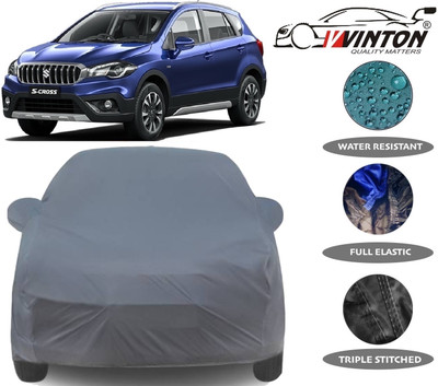 V VINTON Car Cover For Maruti Suzuki S-Cross (With Mirror Pockets)(Grey)