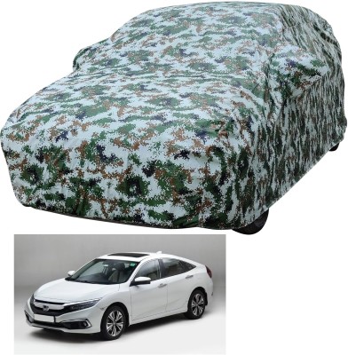 Auto Hub Car Cover For Honda Civic (With Mirror Pockets)(Multicolor)