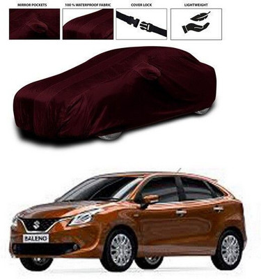 ANTHUB Car Cover For Maruti Suzuki Baleno (With Mirror Pockets)(Maroon)