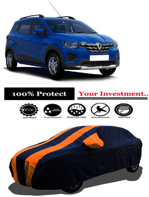 Amexride Car Cover For Renault Triber RXT (With Mirror Pockets)(Orange)