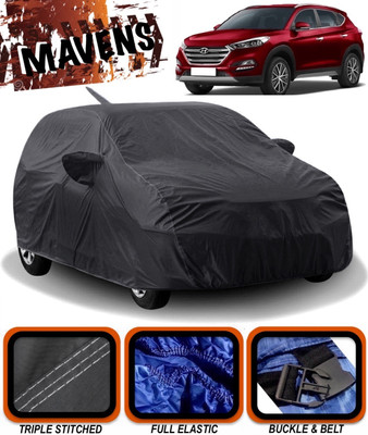 MAVENS Car Cover For Hyundai Tucson (With Mirror Pockets)(Black)