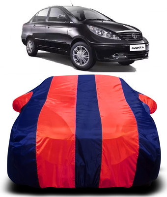 AXLOZ Car Cover For Tata Manza (With Mirror Pockets)(Multicolor)