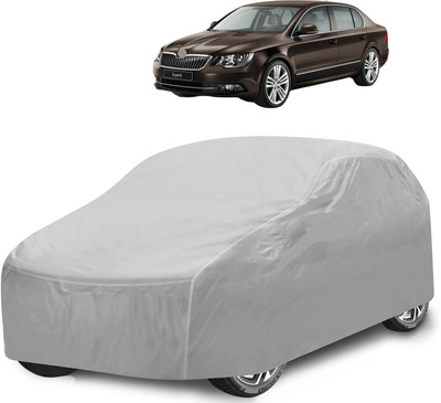 Caronix Car Cover For Skoda Superb (With Mirror Pockets)(Silver)