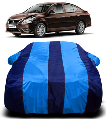 AUCTIMO Car Cover For Nissan Sunny (With Mirror Pockets)(Multicolor)