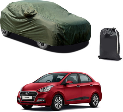 CODOKI Car Cover For Hyundai Xcent (With Mirror Pockets)(Green)