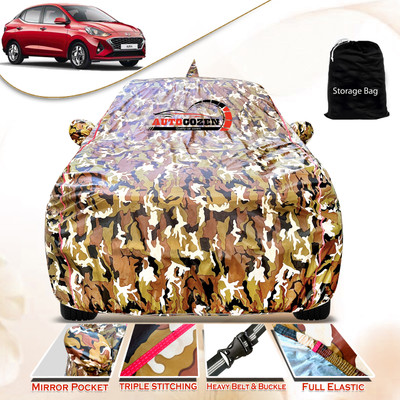 AUTOCOZEN Car Cover For Hyundai Aura (With Mirror Pockets)(Multicolor)