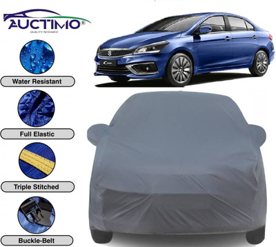 AUCTIMO Car Cover For Maruti Suzuki Ciaz (With Mirror Pockets)(Grey)