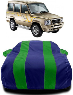 Autoprime Car Cover For Tata Sumo Gold CX PS BSIII (With Mirror Pockets)(Green, Blue)