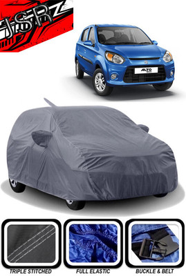 J S R Car Cover For Maruti Suzuki Alto 800 LX (With Mirror Pockets)(Grey)