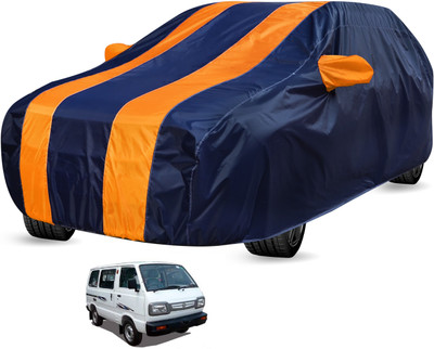 Auto Hub Car Cover For Maruti Suzuki Omni (Without Mirror Pockets)(Black, Orange)