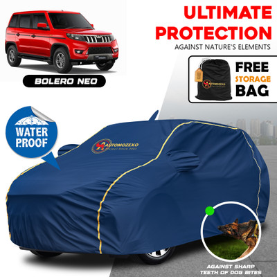 AUTOMOZEXO Car Cover For Mahindra Bolero (With Mirror Pockets)(Blue)