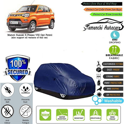 Tamanchi Autocare Car Cover For Maruti Suzuki S-Presso VXI Opt Petrol(Blue)