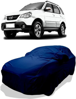 QLAX Car Cover For Maruti Rio CRDi4 LX (With Mirror Pockets)(Blue)