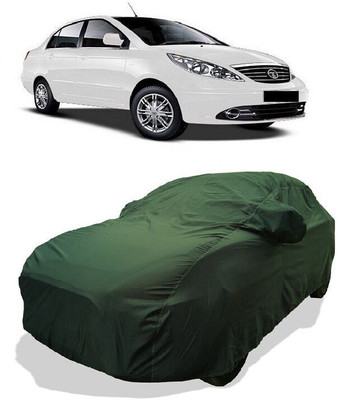 QLAX Car Cover For Maruti Manza LX (With Mirror Pockets)(Green)