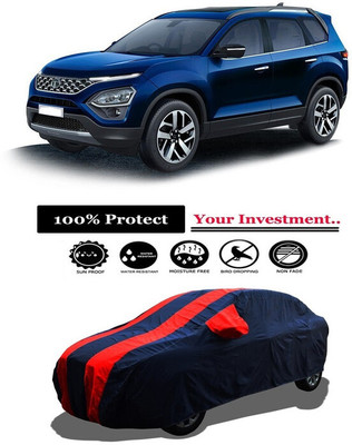 Amexride Car Cover For Tata Safari (6 Seater) (With Mirror Pockets)(Red)