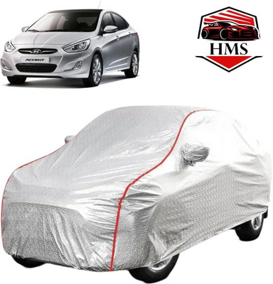 HMS Car Cover For Hyundai Accent, Accent 1.5i, Accent 1.6i, Accent Executive, Accent GLX, Accent GTX, Accent Viva, Accent Viva GLX (With Mirror Pockets)(Silver)