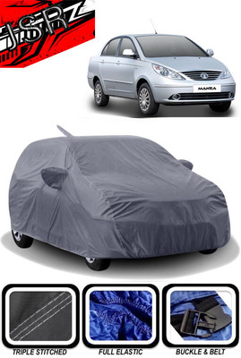 J S R Car Cover For Tata Manza (With Mirror Pockets)(Grey)