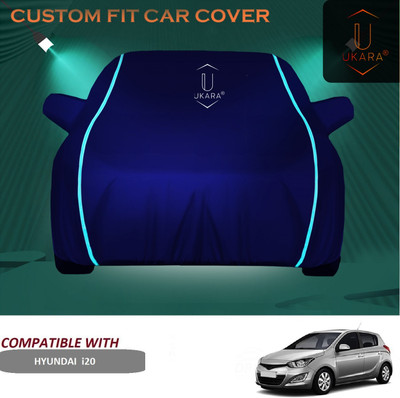 Ukara Car Cover For Hyundai i20 (With Mirror Pockets)(Blue)