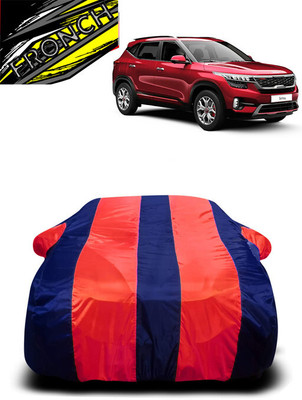 FRONCH Car Cover For Kia Seltos GTX AT 1.4 (With Mirror Pockets)(Red, Blue)