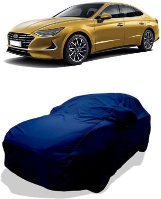 Coxtor Car Cover For Hyundai Sonata Gold (With Mirror Pockets)(Blue)