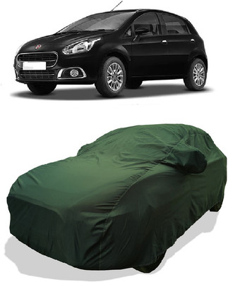 Coxtor Car Cover For Fiat Punto EVO 1.2 Dynamic Petrol (With Mirror Pockets)(Green)