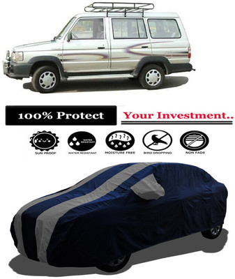 Amexride Car Cover For Toyota Qualis FS B6 (With Mirror Pockets)(Grey)