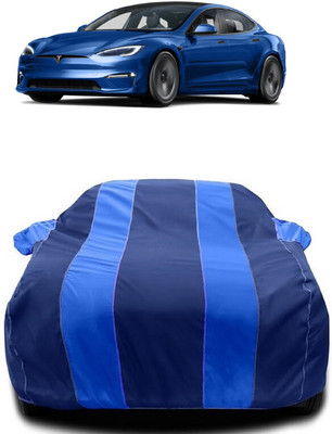 Autoprime Car Cover For Tesla Model X Electric(Battery) (With Mirror Pockets)(Blue, Blue)