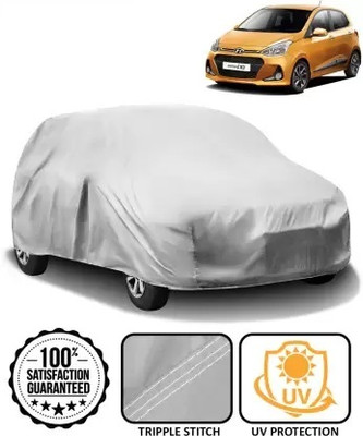 AutoRetail Car Cover For Hyundai i10 1.2L (Without Mirror Pockets)(Silver)