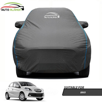 AUTO ALAXON Car Cover For Honda Brio (With Mirror Pockets)(Black)