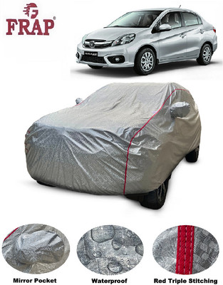 Frap Car Cover For Honda Amaze (With Mirror Pockets)(Silver, For 2013, 2014, 2015, 2016, 2017 Models)