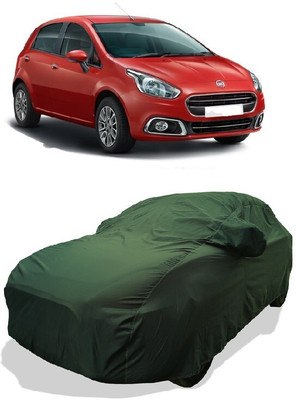 Coxtor Car Cover For Fiat Punto EVO 1.3 Emotion (With Mirror Pockets)(Green)