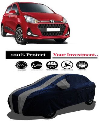 Amexride Car Cover For Hyundai i10 1.2L (With Mirror Pockets)(Grey)