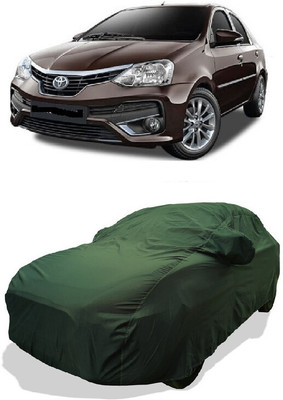 Coxtor Car Cover For Toyota Platinum Etios Toyota Platinum Etios 1.4 GXD Diesel (With Mirror Pockets)(Green)