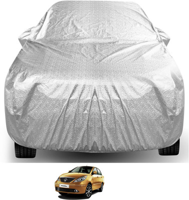 Auto Hub Car Cover For Tata Manza (With Mirror Pockets)(Silver)