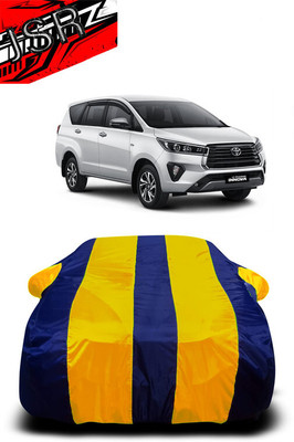 J S R Car Cover For Toyota Innova Crysta 2.4 GX MT 8S (With Mirror Pockets)(Yellow, Blue)
