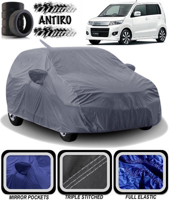ANTIRO Car Cover For Maruti Suzuki WagonR Stingray (With Mirror Pockets)(Grey)