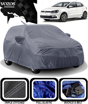 VOZOS Car Cover For Volkswagen Polo 1.2 MPI Highline (With Mirror Pockets)(Grey)