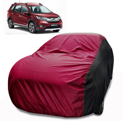MoTRoX Car Cover For Honda BRV (Without Mirror Pockets)(Maroon, Black)