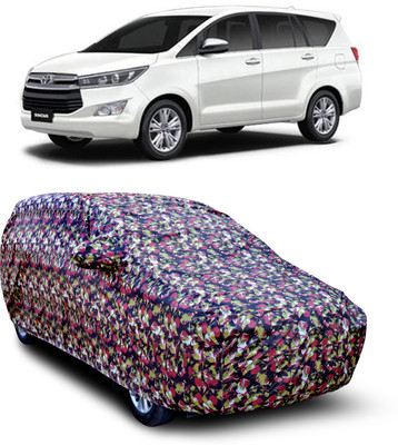SXAWG Car Cover For Toyota Innova Crysta (With Mirror Pockets)(Multicolor)