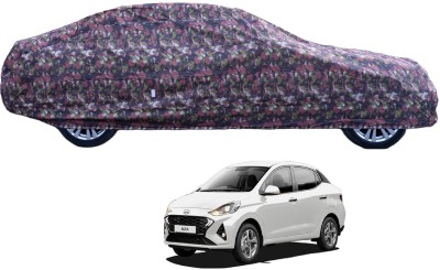 MOCKHE Car Cover For Hyundai Aura (With Mirror Pockets)(Green)