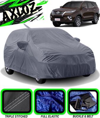 AXLOZ Car Cover For Toyota New Fortuner (With Mirror Pockets)(Grey)
