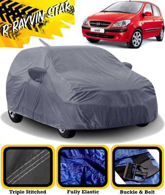 R Rayvin Star Car Cover For Hyundai Getz Prime (With Mirror Pockets)(Grey)