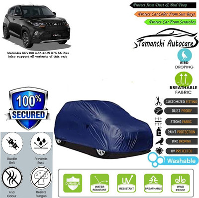 Tamanchi Autocare Car Cover For Mahindra KUV100 mFALCON D75 K6 Plus(Blue)
